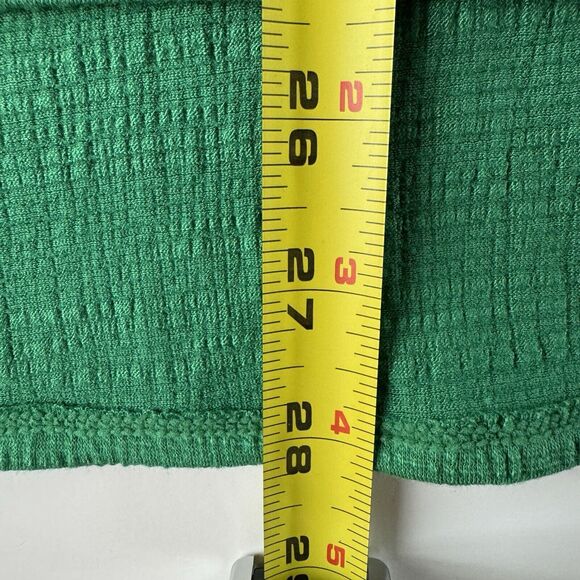 Max Studio Fancy Stitch Work Flutter Short Sleeve Amazon Green Top Size 2X NWT - Picture 7 of 12